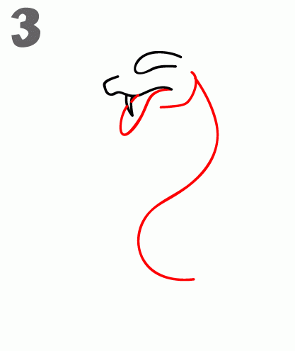 كيف ارسم ثعبان 4