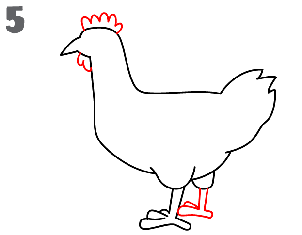 كيف ارسم دجاجة 65