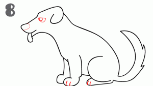 كيف ارسم كلب 9
