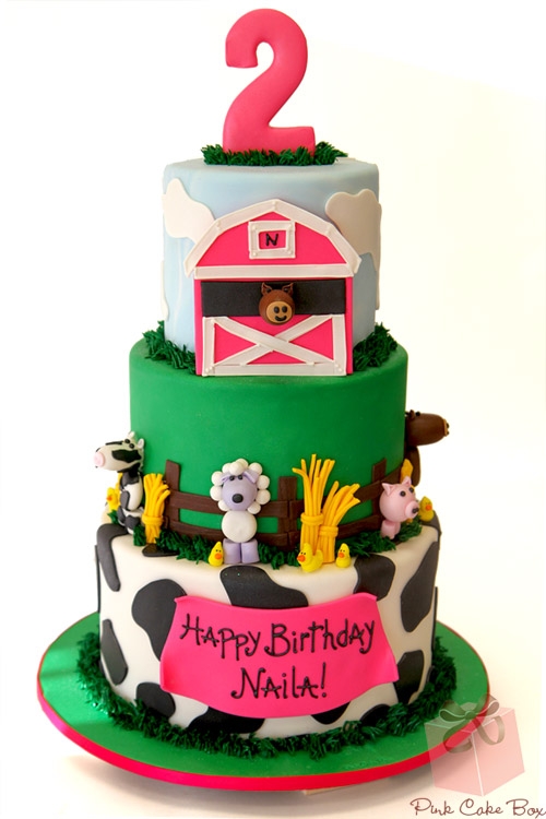 2nd Birthday Farm Animal Cake Birthday Cakes Barnyard Birthday Cakes - Birthday Cakes
