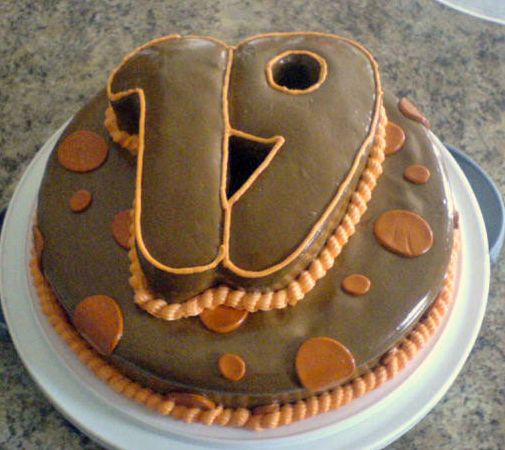 Chocolate fondant 19th birthday cake