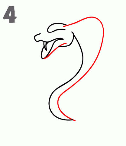 كيف ارسم ثعبان 5