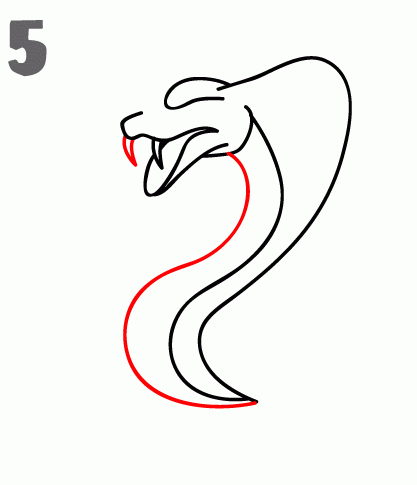 كيف ارسم ثعبان 6