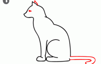 كيف ارسم قطة 6