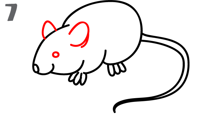كيف ارسم فأر 1