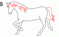 كيف ترسم حصان 19