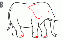 كيف ارسم فيل 3