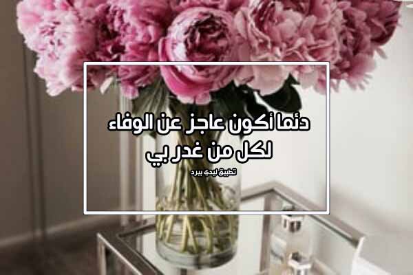 كلمات لمن خانك