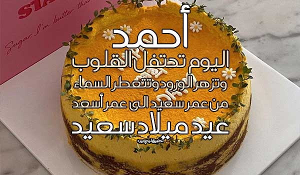 تهنئة عيد ميلاد بأسم احمد